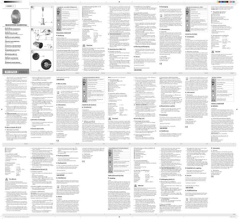 Page 1 de la notice Manuel utilisateur Livarno Lux IAN 307020