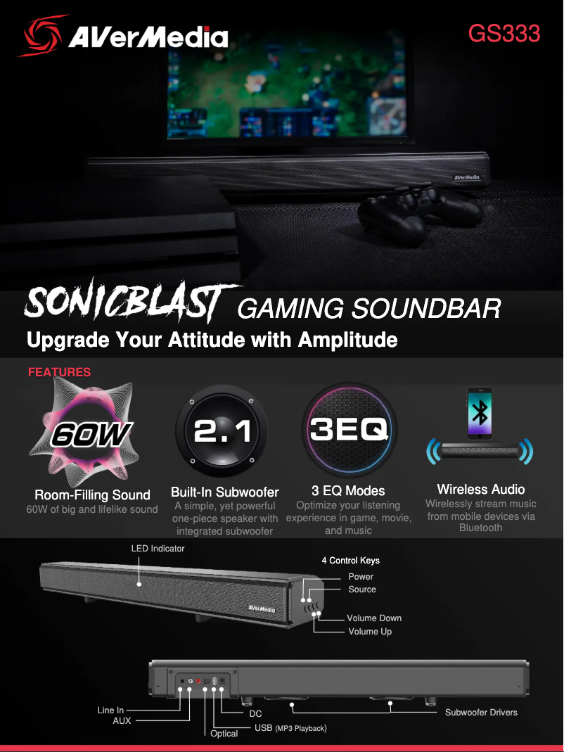 Page n°1 - Fiche technique AVerMedia Live Streamer Pop Filter BA310