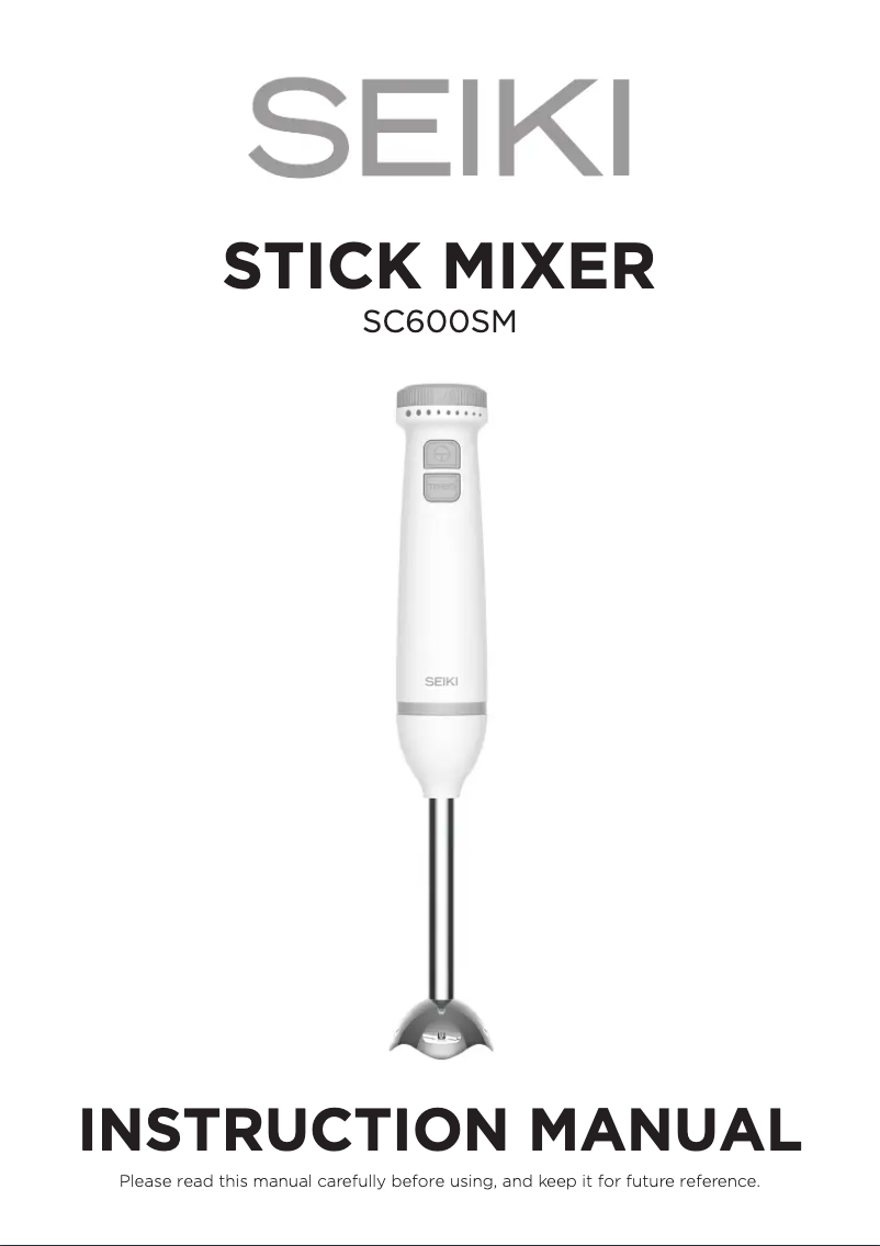 Page 1 de la notice Manuel utilisateur Seiki SC600SM