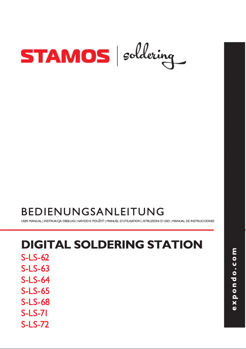 Página 1 del manual Manual de usuario Stamos S-LS-62