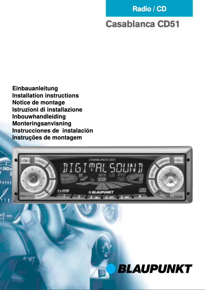 Page 1 de la notice Manuel utilisateur Blaupunkt Casablanca CD51