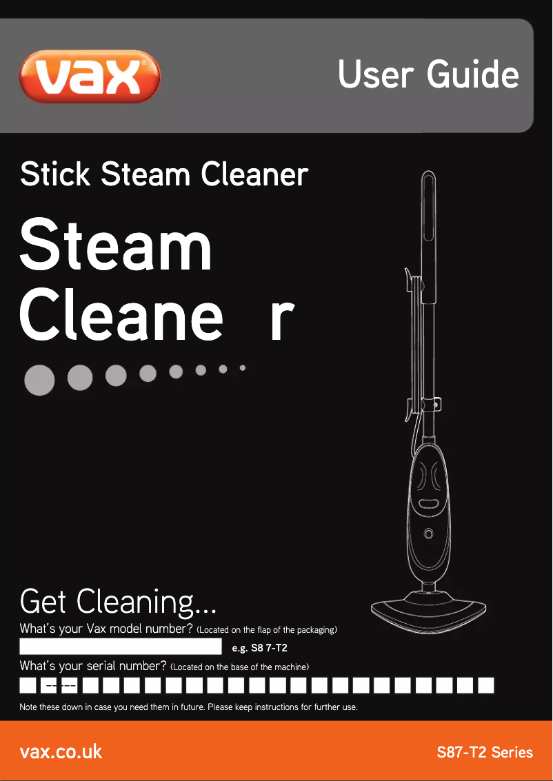 Image de la première page du manuel de l'appareil S87-T2