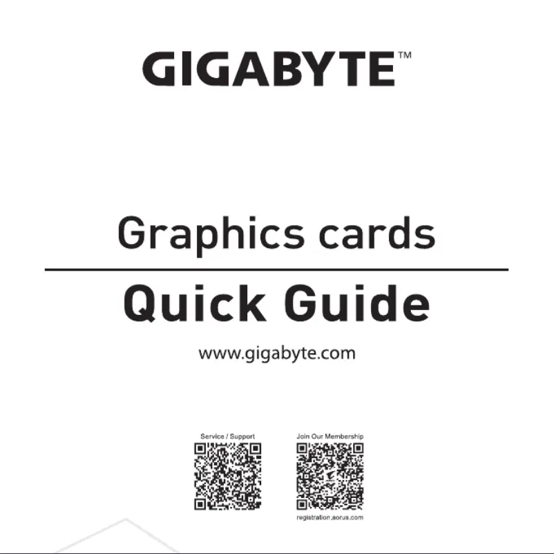 Page n°1 - Manuel utilisateur Gigabyte Radeon RX 7900 XTX Gaming OC 24G