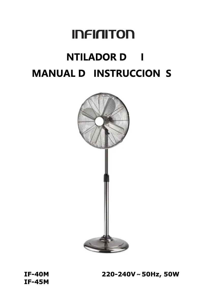 Page n°1 - Manuel utilisateur Infiniton IF-45M