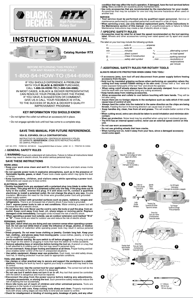 Image de la première page du manuel de l'appareil RTX-1