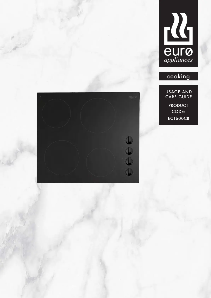 Page n°1 - Manuel utilisateur Euro Appliances ECT600CB