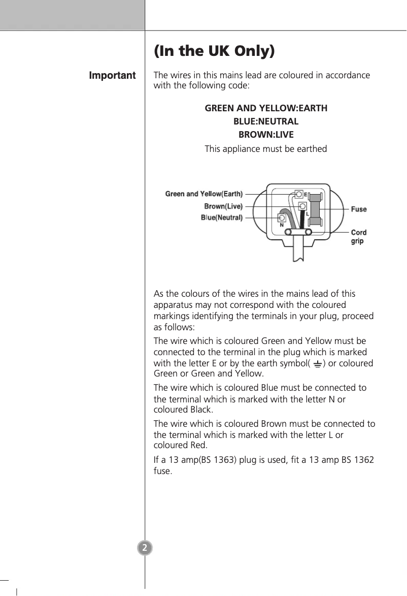Imagen de la primera página del manual del dispositivo GB3133WBJK