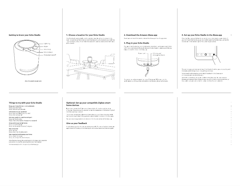 Image de la première page du manuel de l'appareil Echo Studio