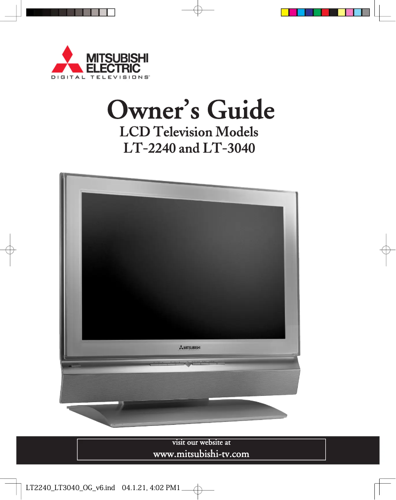 Page 1 de la notice Manuel utilisateur Mitsubishi LT-3040