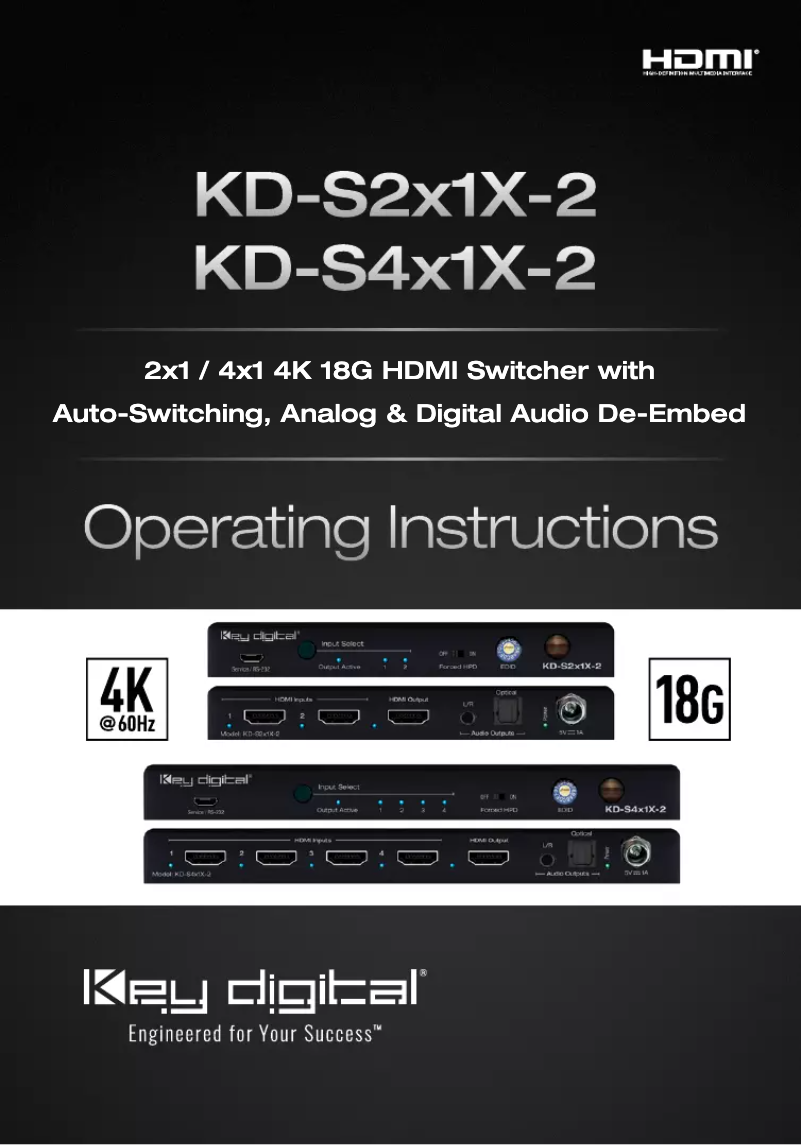 Page n°1 - Manuel utilisateur Key Digital KD-S2x1X-2