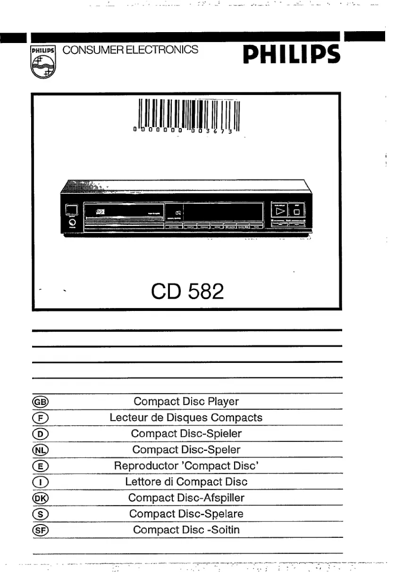Page n°1 - Manuel utilisateur Philips CD582