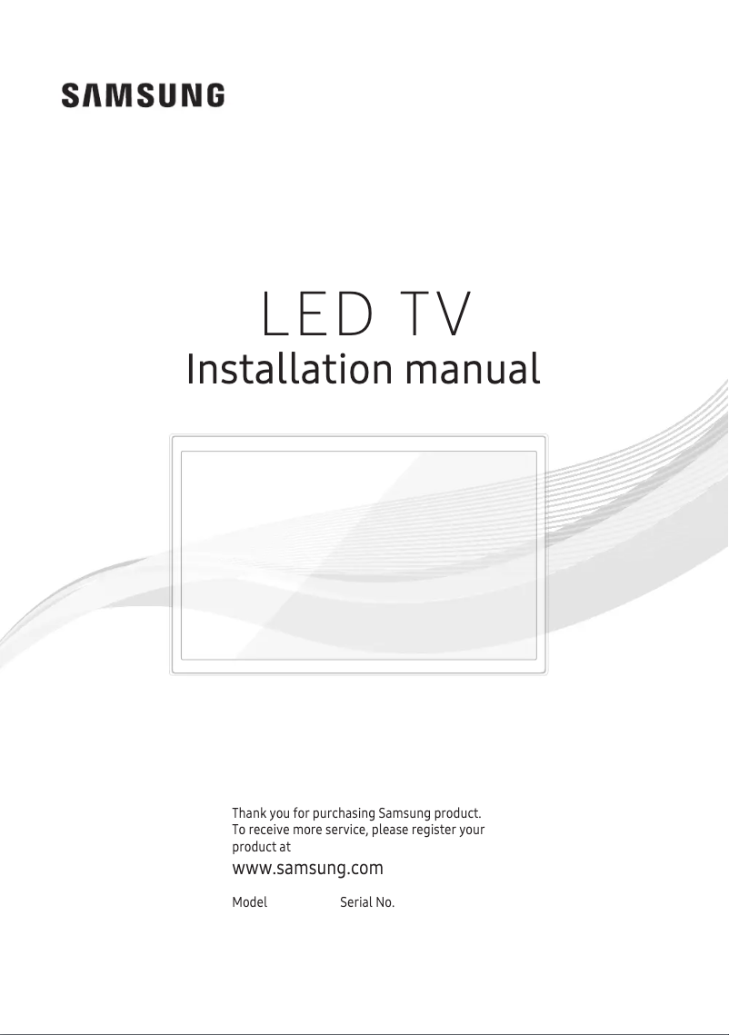 Page n°1 - Guide d'installation Samsung HG55AE890UK