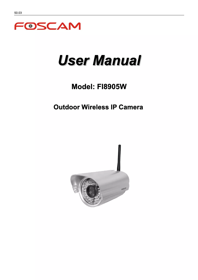 Page n°1 - Manuel utilisateur Foscam FI8905W