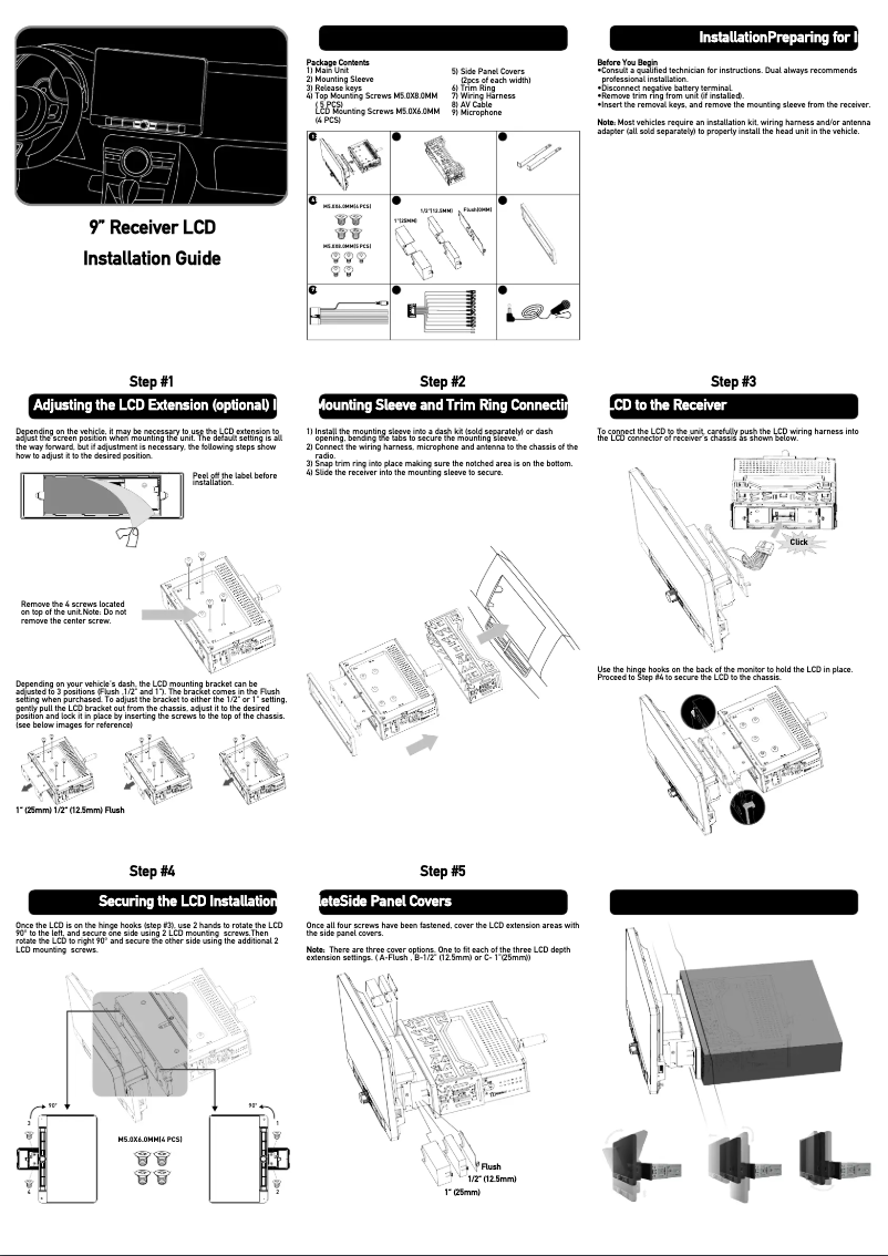 Page 1 de la notice Guide d'installation Jensen CM901MIR