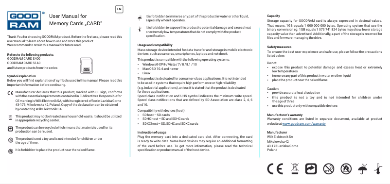 Image de la première page du manuel de l'appareil S1A0-0320R11