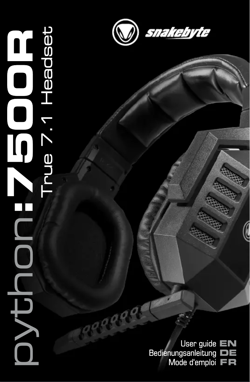Page 1 de la notice Manuel utilisateur Snakebyte python:7500R