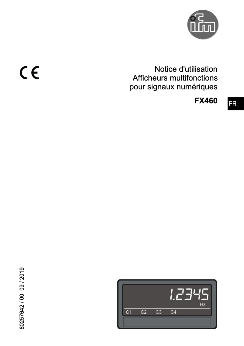 Page n°1 - Manuel utilisateur IFM DX2033