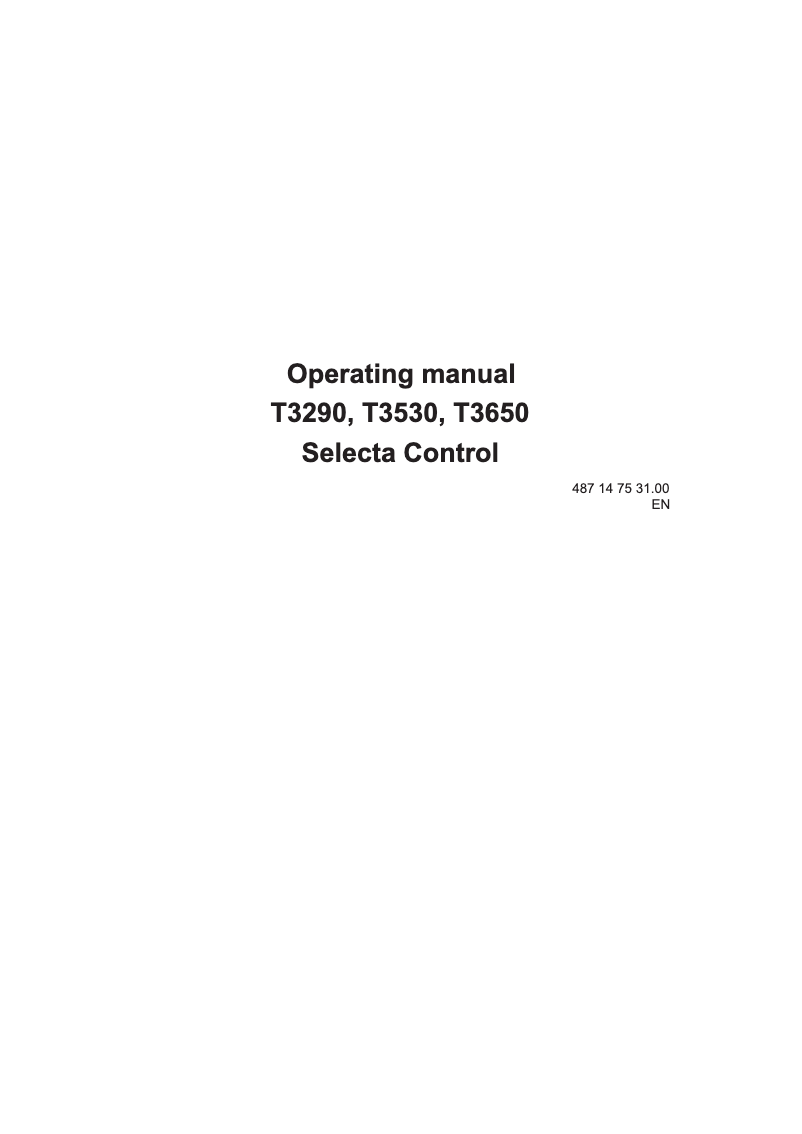 Page n°1 - Manuel utilisateur Electrolux T3290