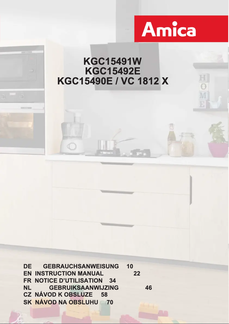 Page n°1 - Manuel utilisateur Amica KGC 15490 E