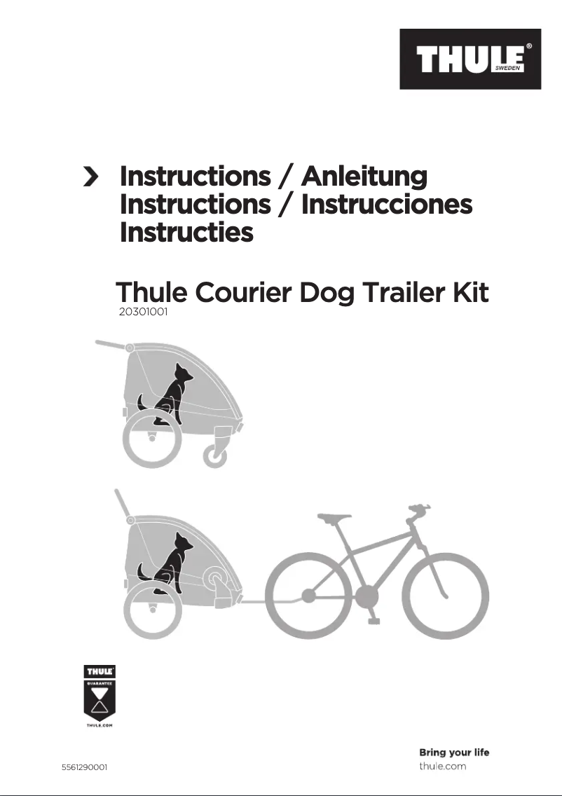 Image de la première page du manuel de l'appareil Courier Dog Trailer Kit