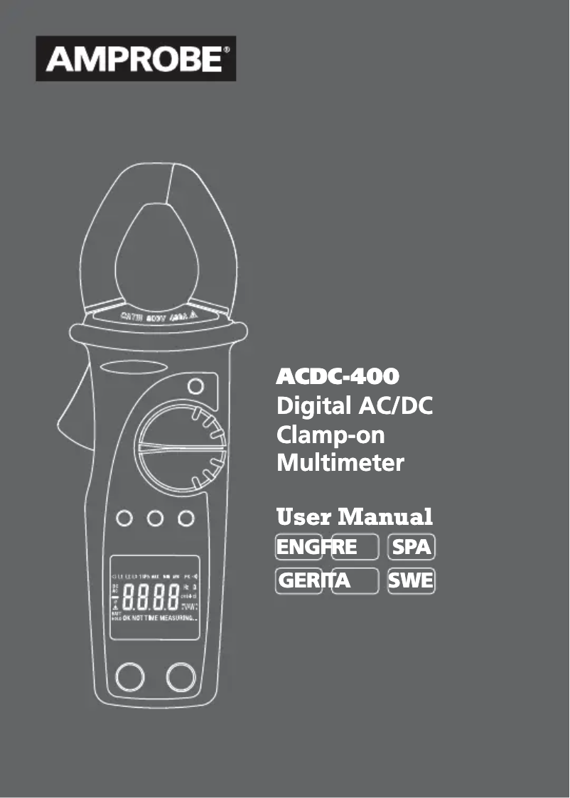 Page 1 de la notice Manuel utilisateur Amprobe ACDC-400