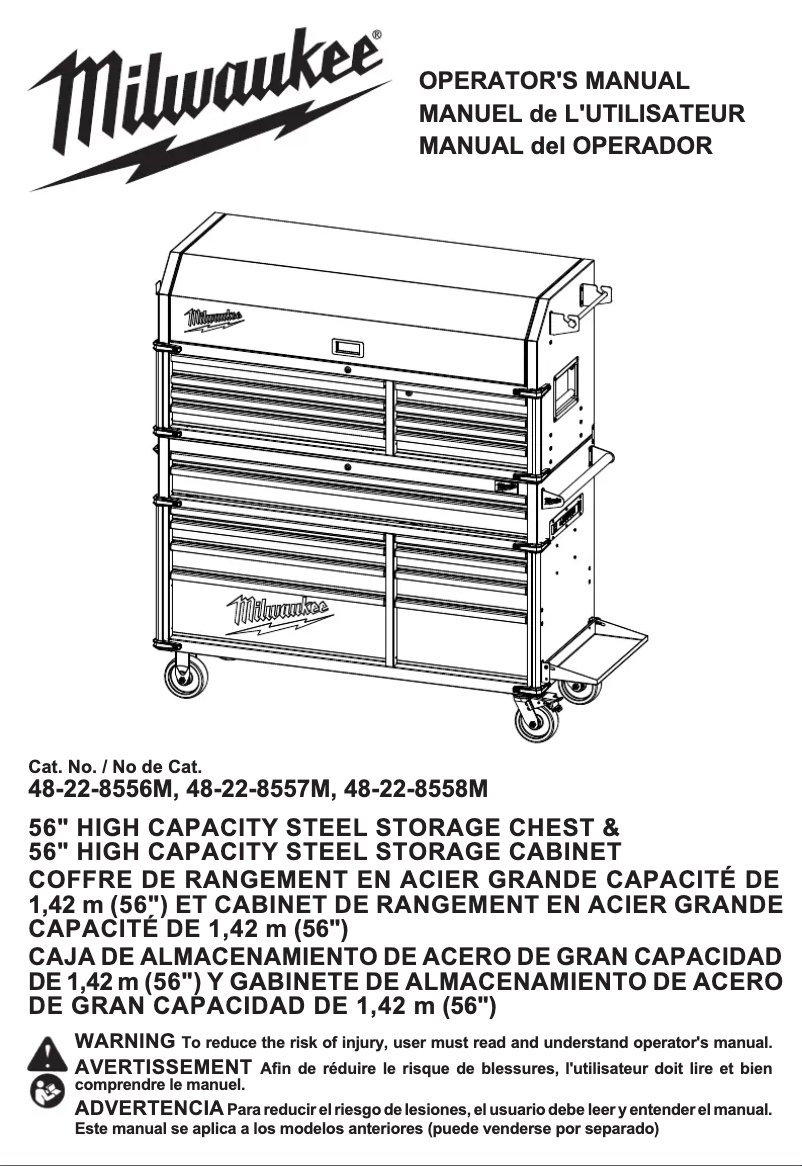 Page 1 de la notice Manuel utilisateur Milwaukee 48-22-8558