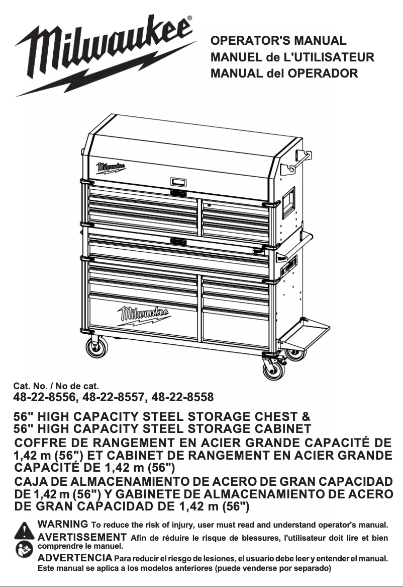 Page n°1 - Manuel utilisateur Milwaukee 48-22-8558