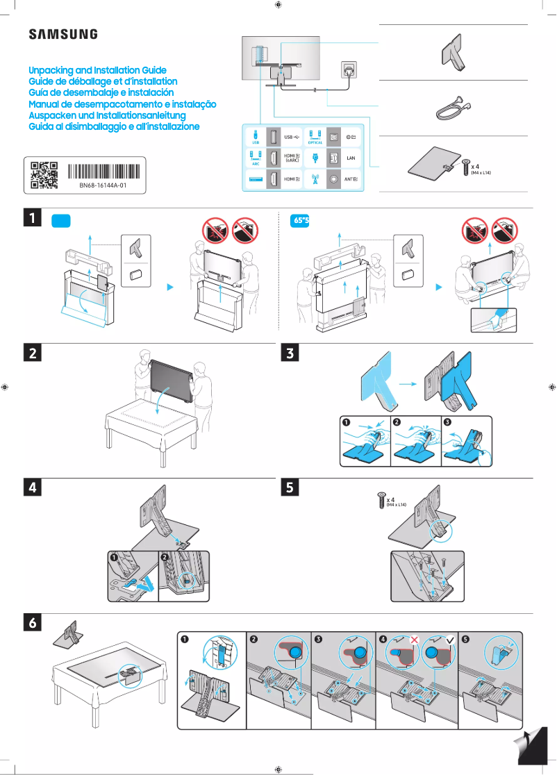 Imagen de la primera página del manual del dispositivo QA65QN95CAK