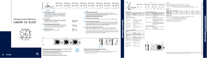 Page n°1 - Manuel utilisateur Lancom CS-8132F