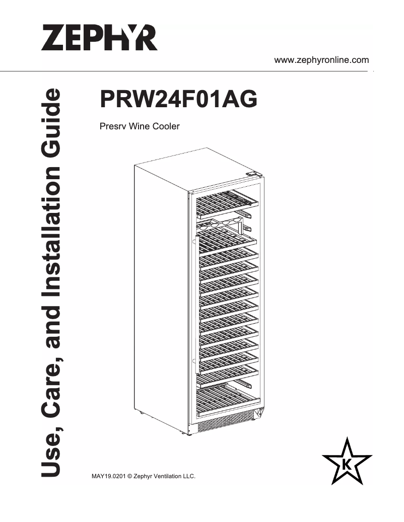 Page n°1 - Instructions / montage Zephyr PRW24C01BG