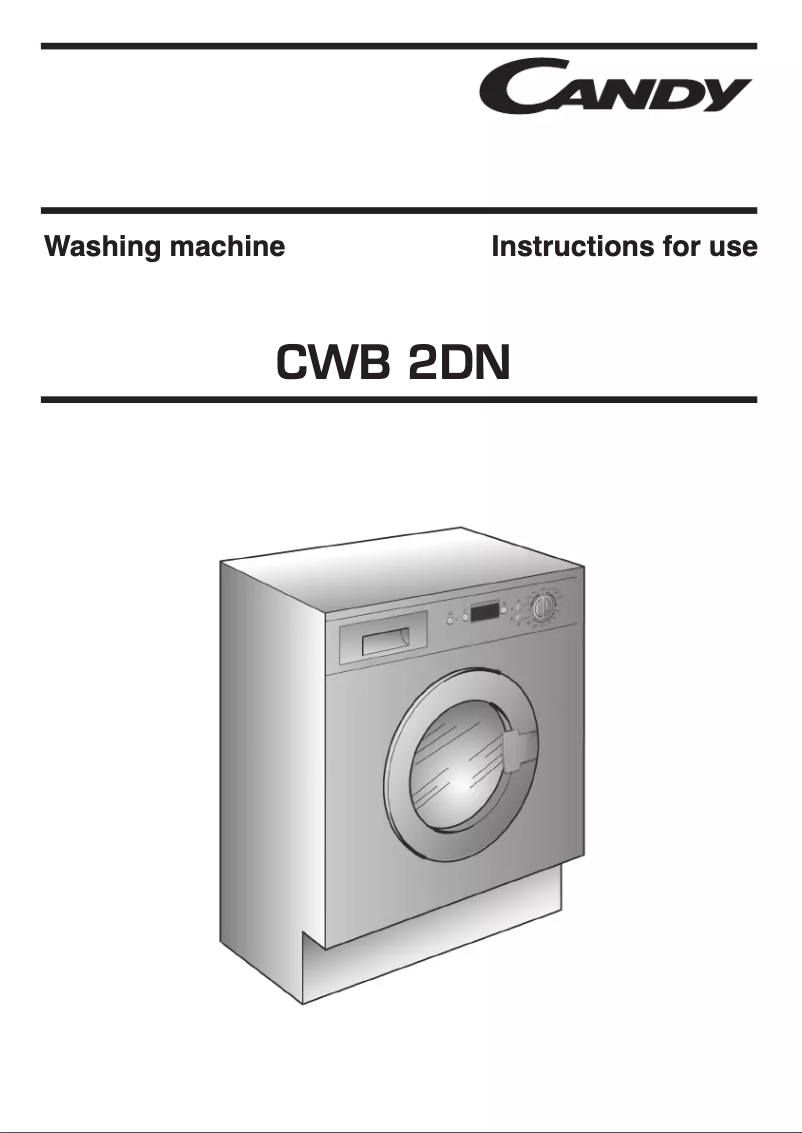 Page n°1 - Manuel utilisateur Candy CWB 1462DN1-S