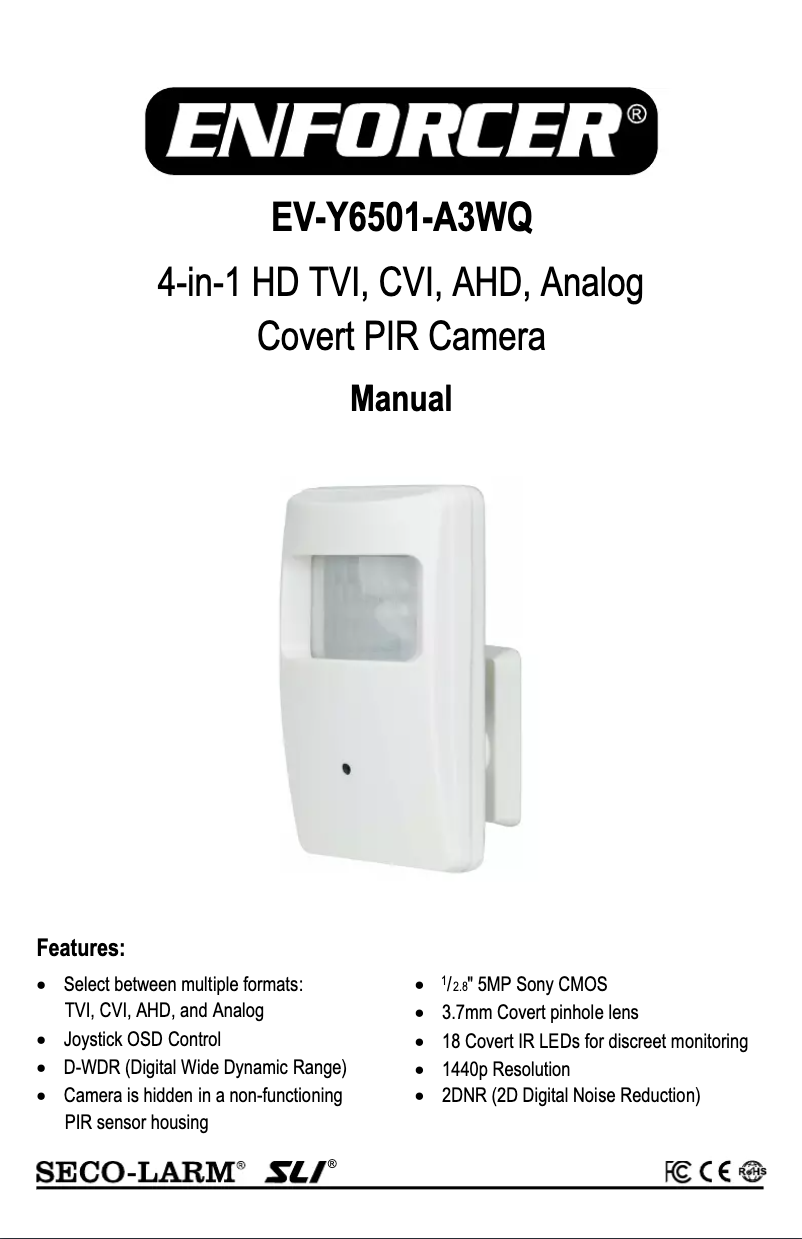 Page 1 de la notice Manuel utilisateur Enforcer EV-Y6501-A3WQ