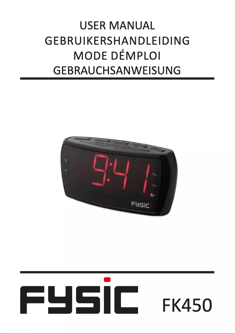Page 1 de la notice Manuel utilisateur Fysic FK450