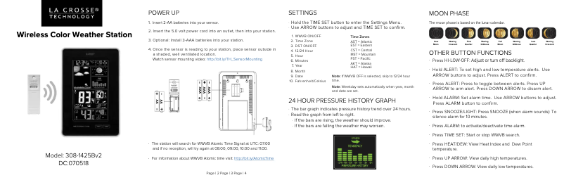 Image de la première page du manuel de l'appareil 308-1425BV2