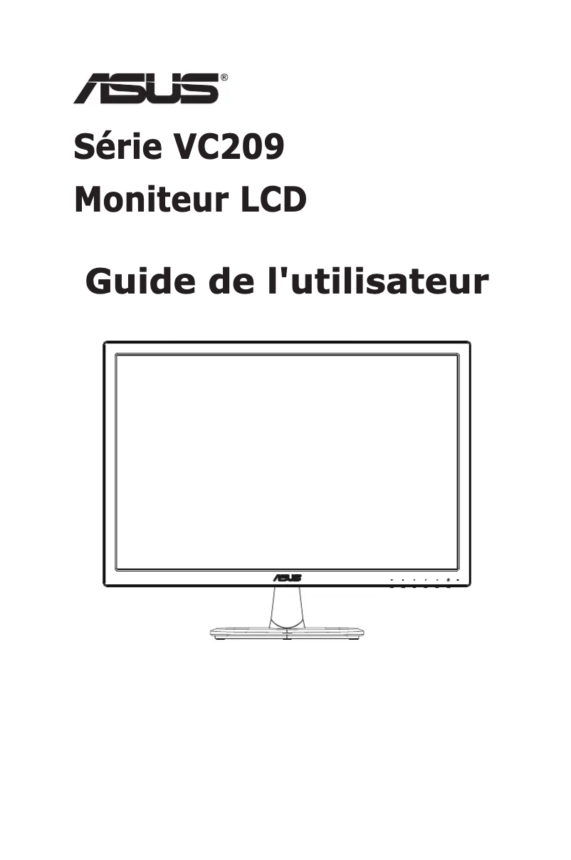 Page 1 de la notice Manuel utilisateur Asus VC209T