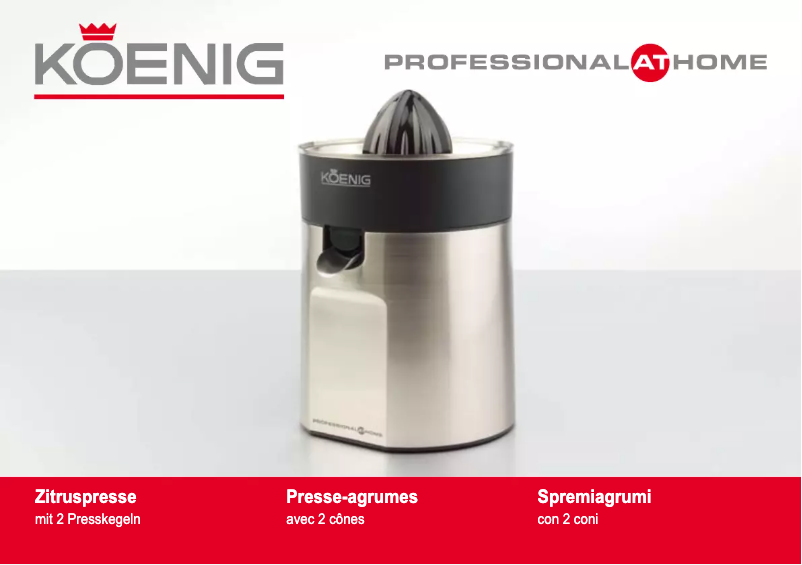 Page 1 de la notice Manuel utilisateur Koenig B04301