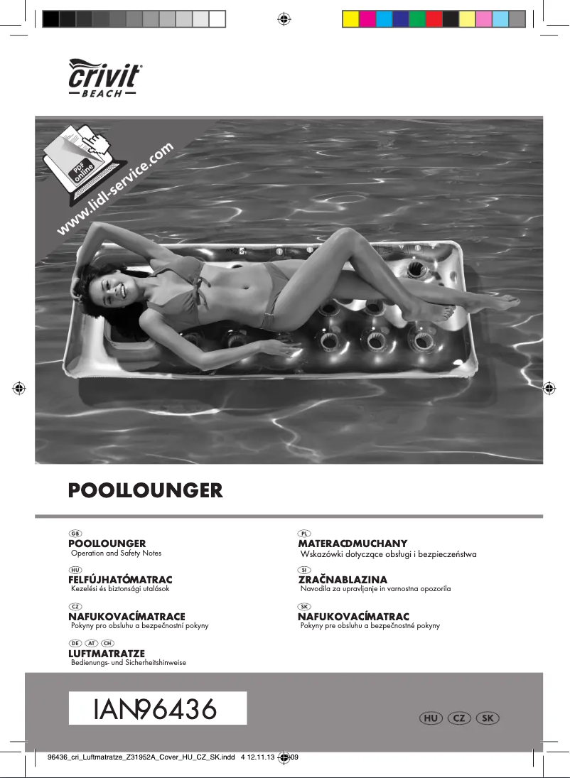 Page n°1 - Manuel utilisateur Crivit Z31952A