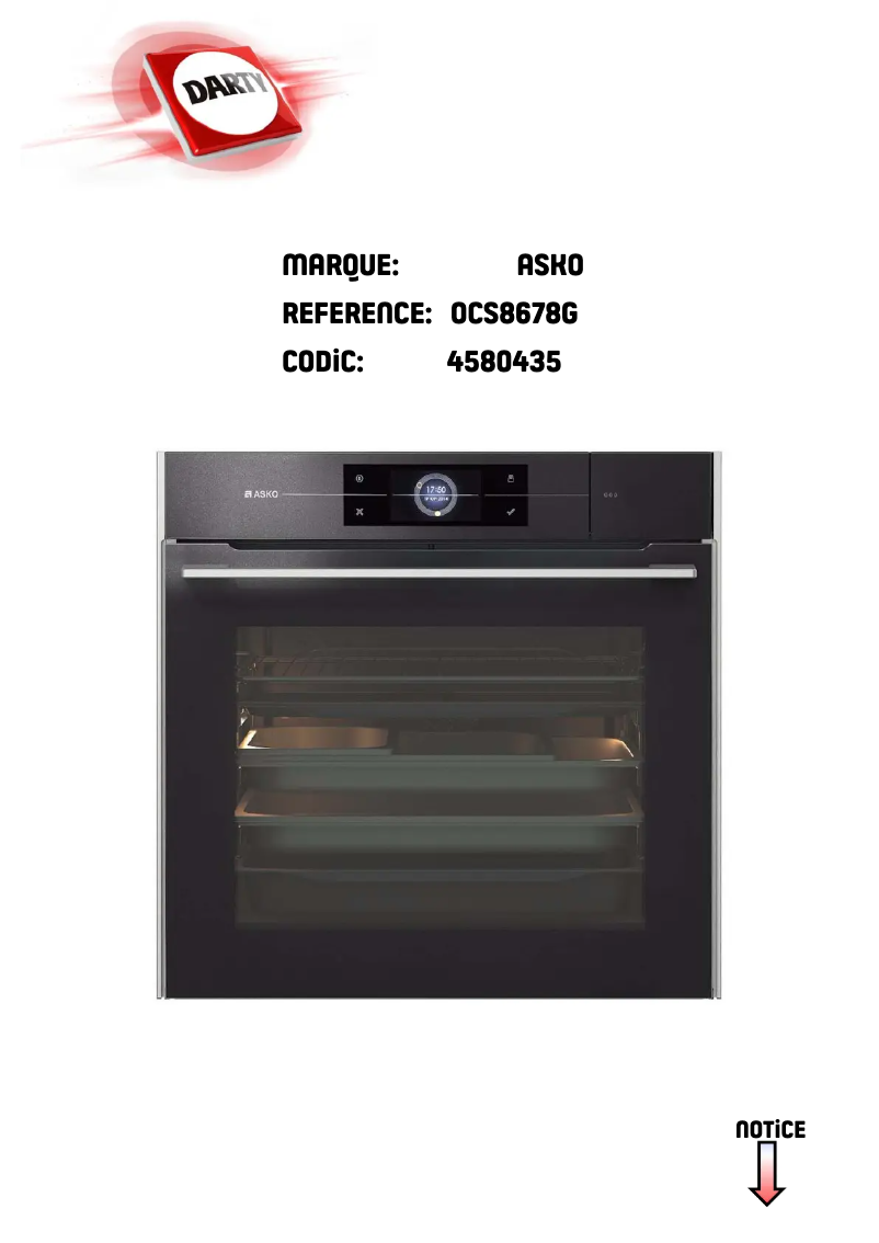 Image de la première page du manuel de l'appareil OCS8678G