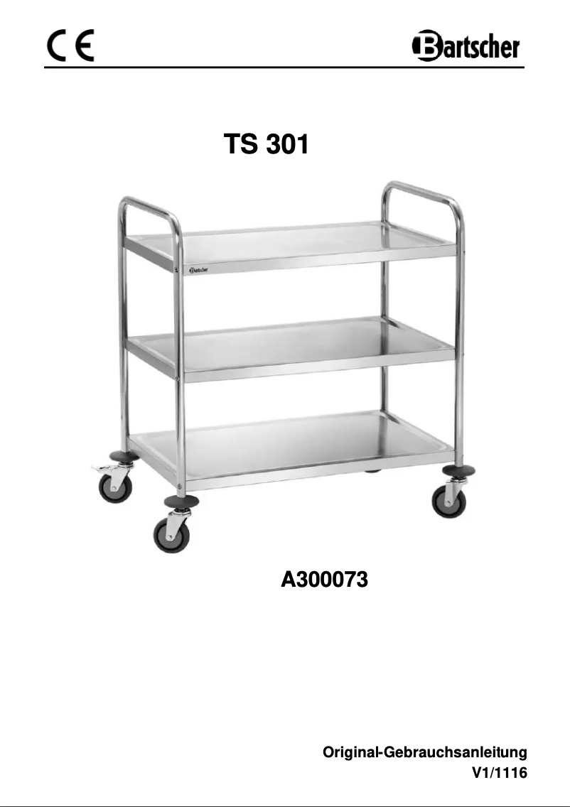Page 1 de la notice Manuel utilisateur Bartscher TS301