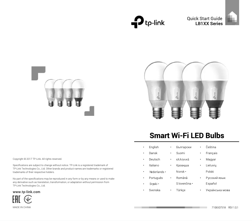 Page 1 de la notice Manuel utilisateur TP-Link LB110