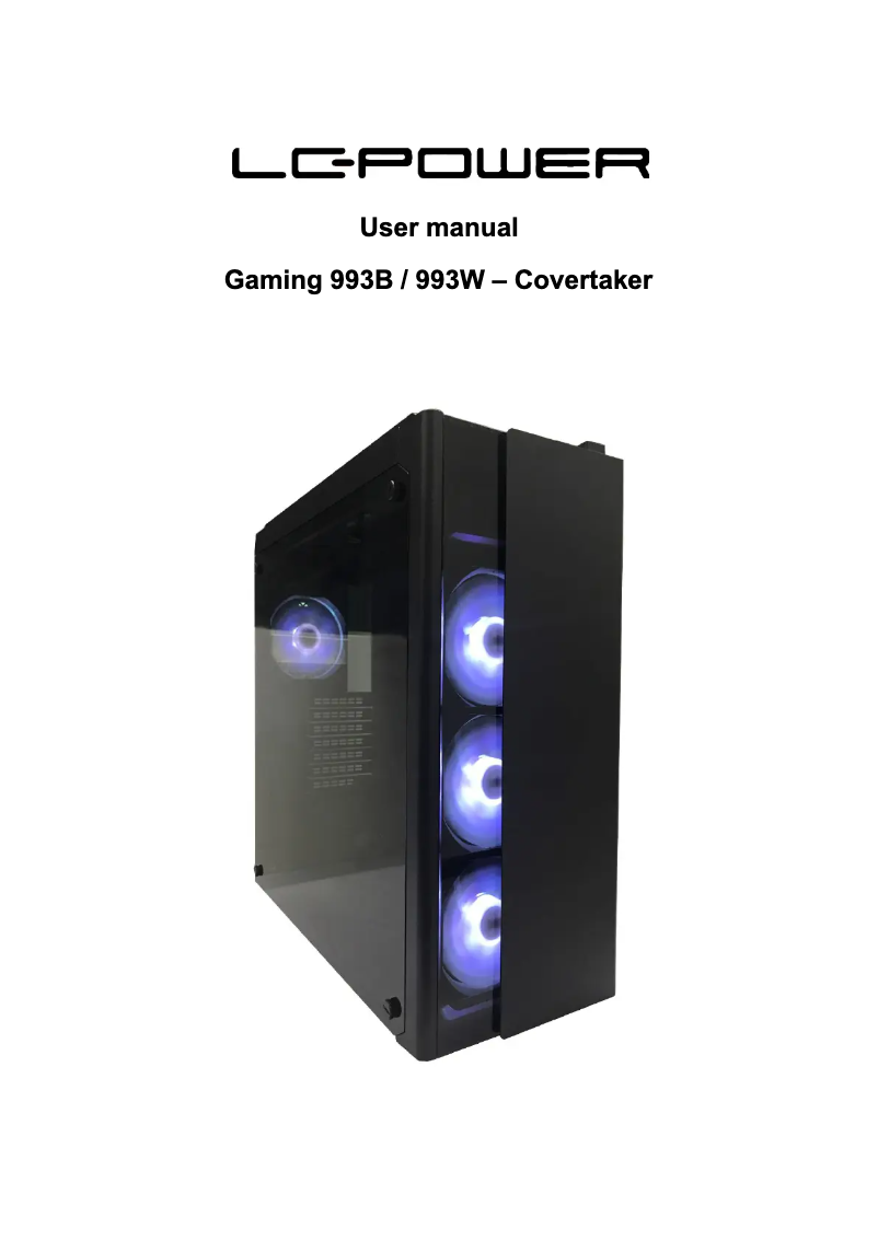 Page 1 de la notice Manuel utilisateur LC-Power Gaming 993W