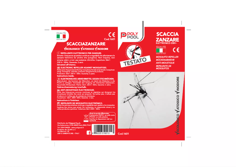 Image de la première page du manuel de l'appareil PP1601