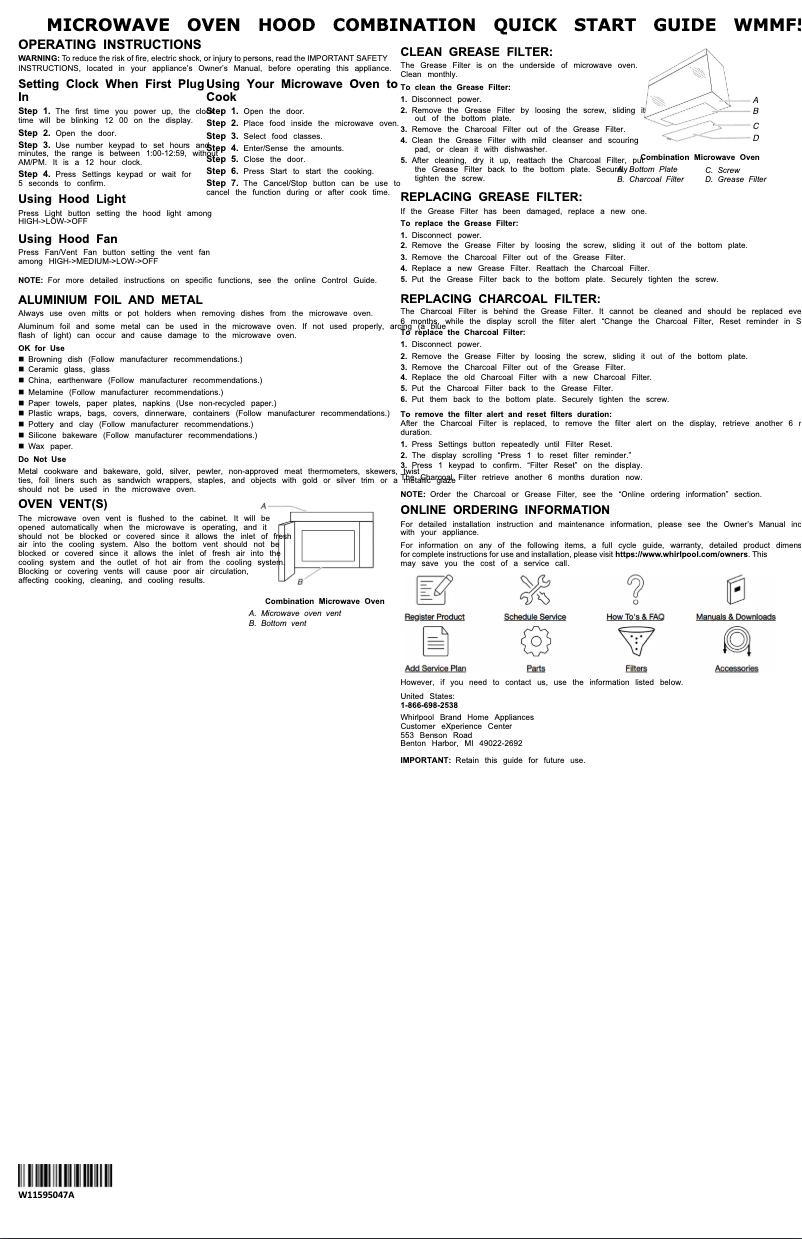 Page n°1 - Guide de démarrage rapide Whirlpool WMMF5930PV