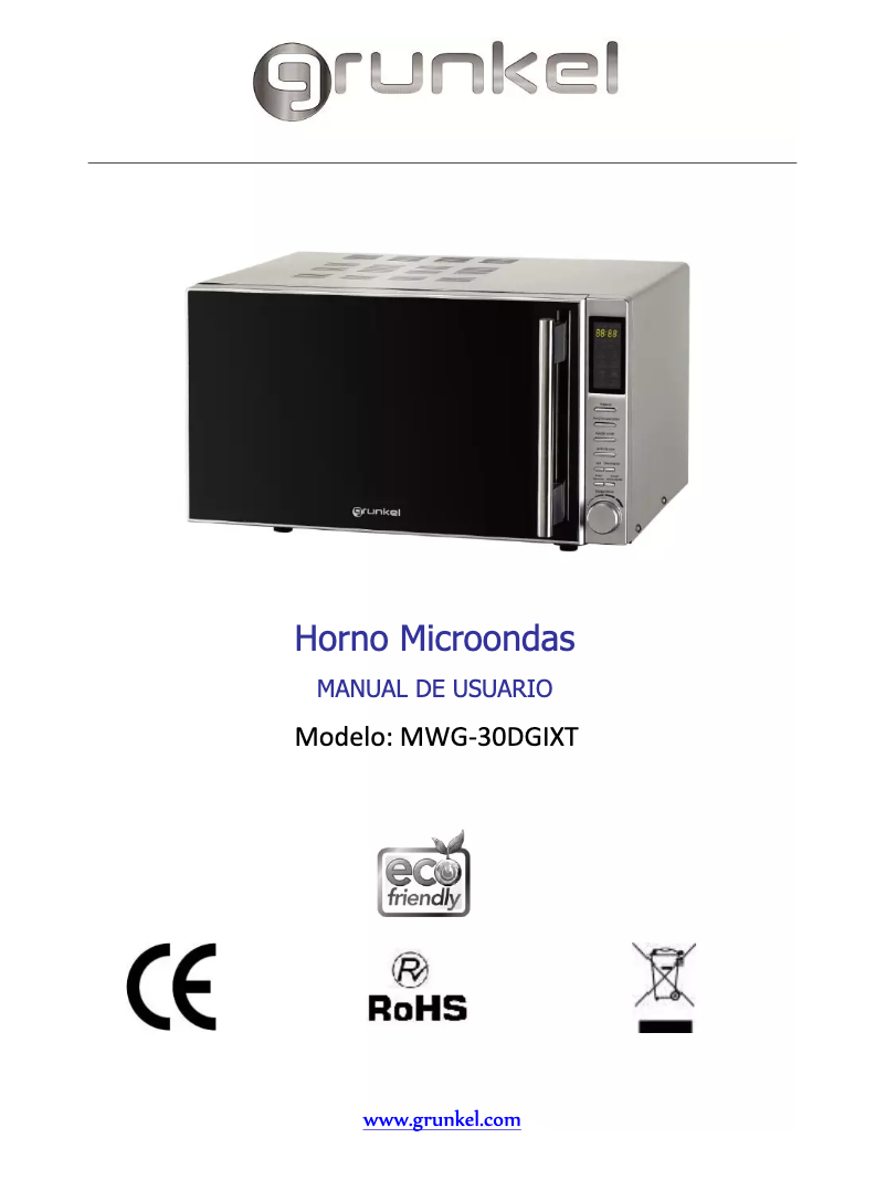 Image de la première page du manuel de l'appareil MWG-30DGIXT