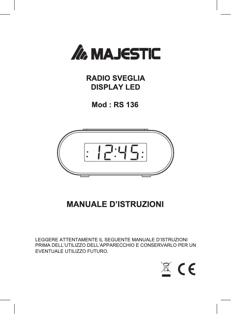 Página 1 del manual Manual de usuario Majestic RS-136