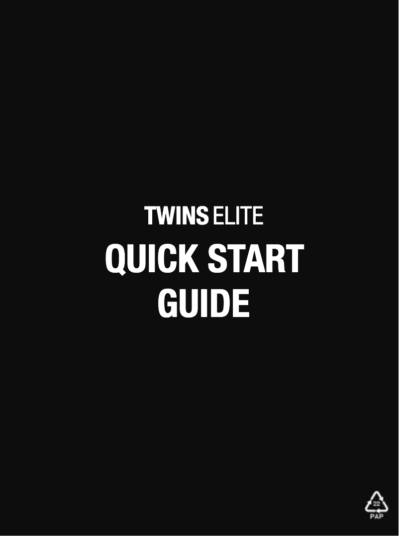 Image de la première page du manuel de l'appareil Twins Elite