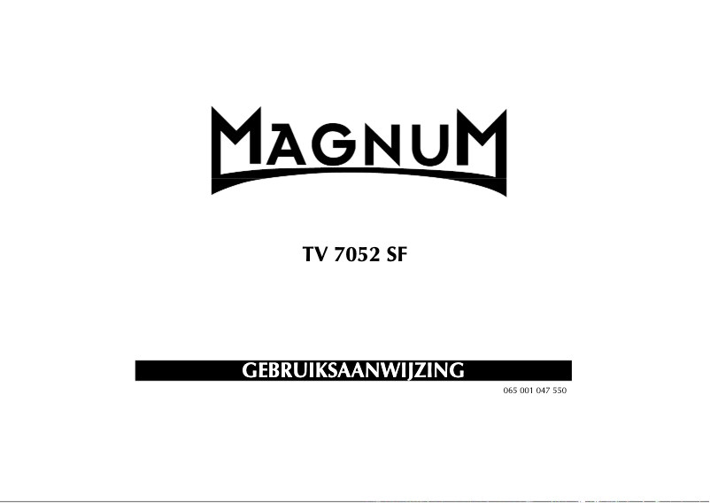 Page 1 of the manual User Manual Magnum TV 7052 SF