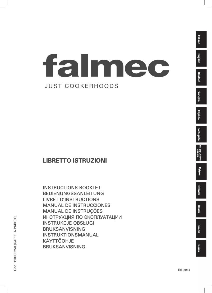 Page n°1 - Manuel utilisateur Falmec Stream