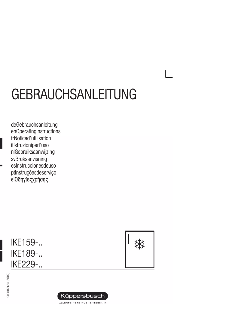 Page n°1 - Manuel utilisateur Küppersbusch IKE 189
