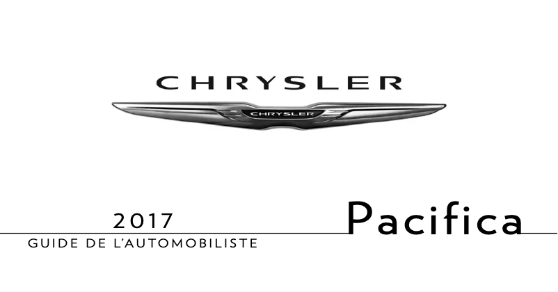 Page 1 de la notice Manuel utilisateur Chrysler Pacifica (2017)